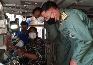 ALH MK III AIRCRAFT OF INDIAN NAVY FITTED WITH MEDICAL ICU